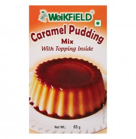 Weikfield Caramel Pudding Mix, with Topping Inside  Box  65 grams
